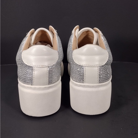 Alex Marie Silver and White High-Top Sneakers size 5 pre owned Exellent cond - Picture 4 of 10